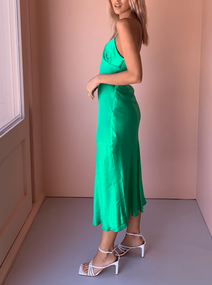 Bec & Bridge Loren Midi Dress - Green - Size 10 - Image 3