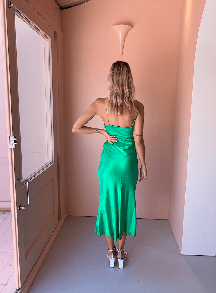 Bec & Bridge Loren Midi Dress - Green - Size 10 for rent on The Volte - main image