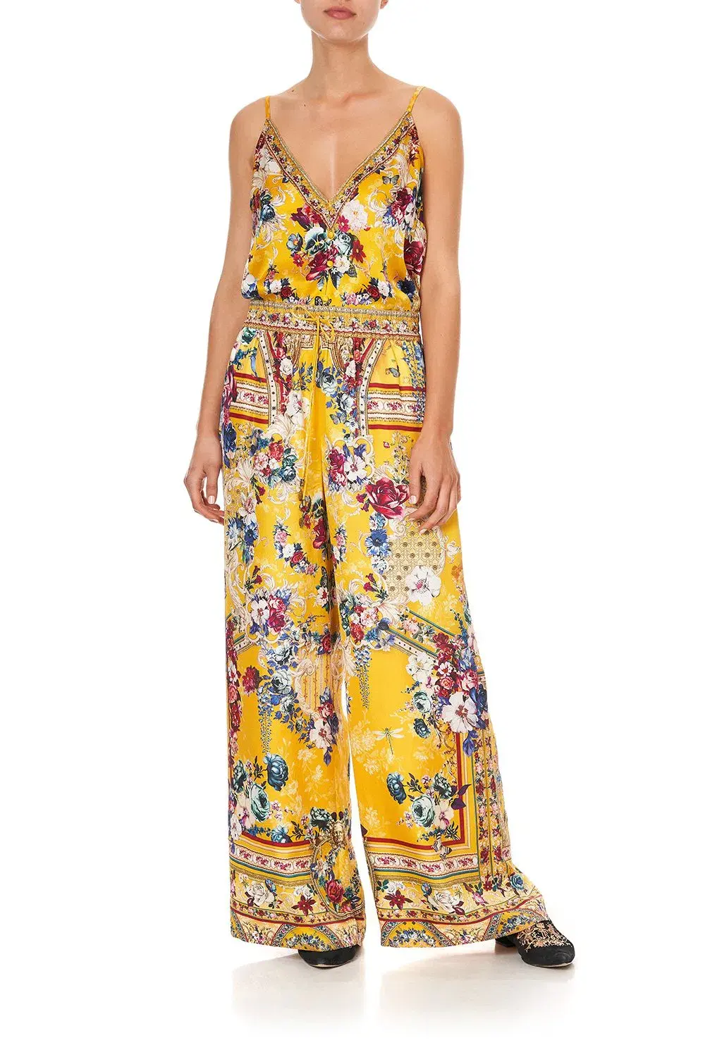 Camilla Crowned Roses Straight Leg Pants Size AU 10 - Image 1
