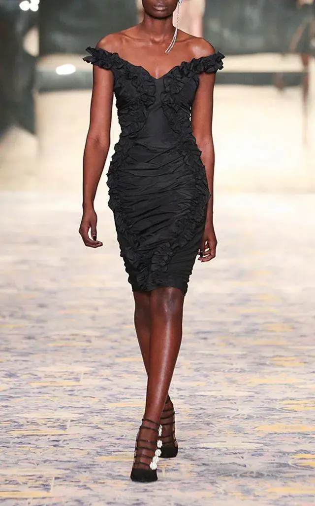 Alice McCall Woman Move With Me Ruffle Dress Black Size 6 - Image 1