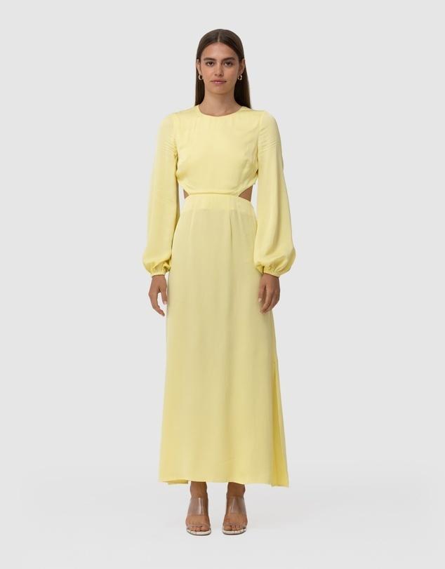 The Wolf Gang Marrakesh Cut Out Maxi Dress Lemon - Size 8 - Image 2