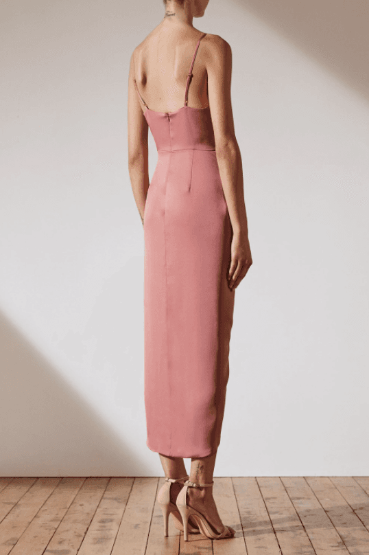 Shona Joy Luxe Tie Front Cocktail Dress Pink  Size 8 - Image 3