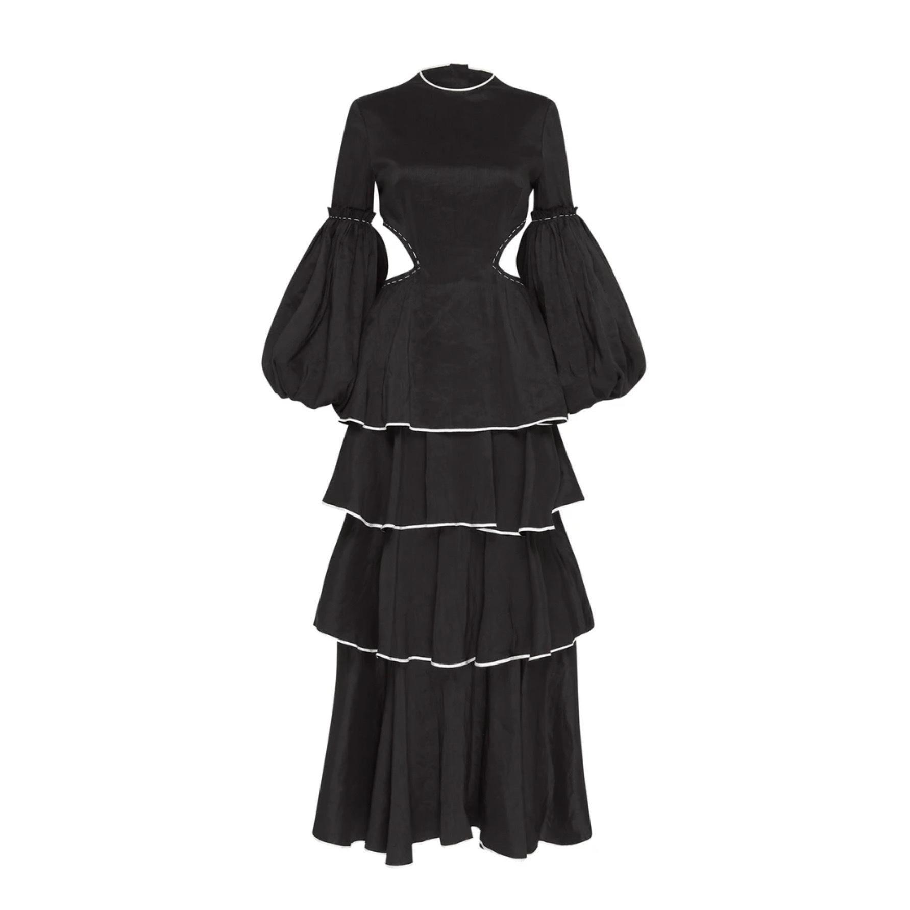 Aje Gracious Cut Out Dress Black Size 8 - Image 3