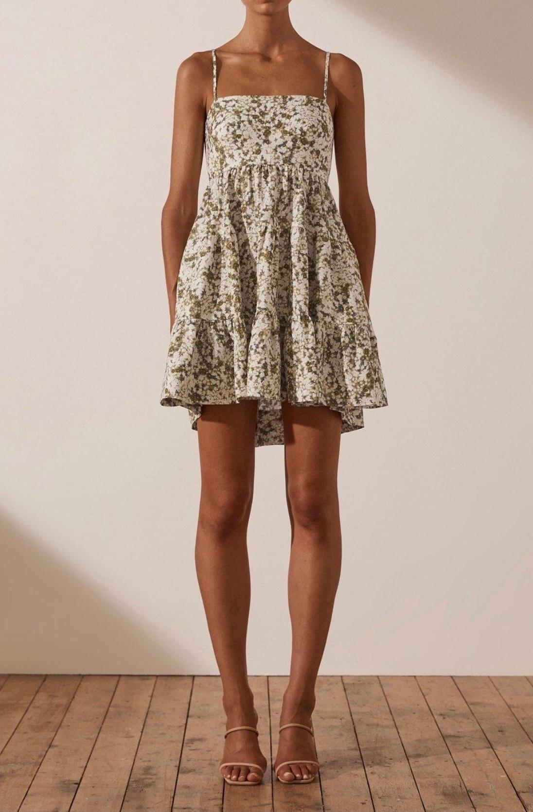 Shona Joy Suzette Linen Dress Size 8 - Image 1
