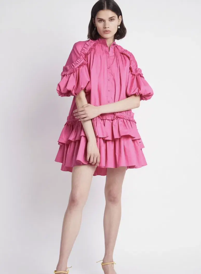 Aje Heritage Mini Dress in Pink - Size 6 for rent on The Volte - main image