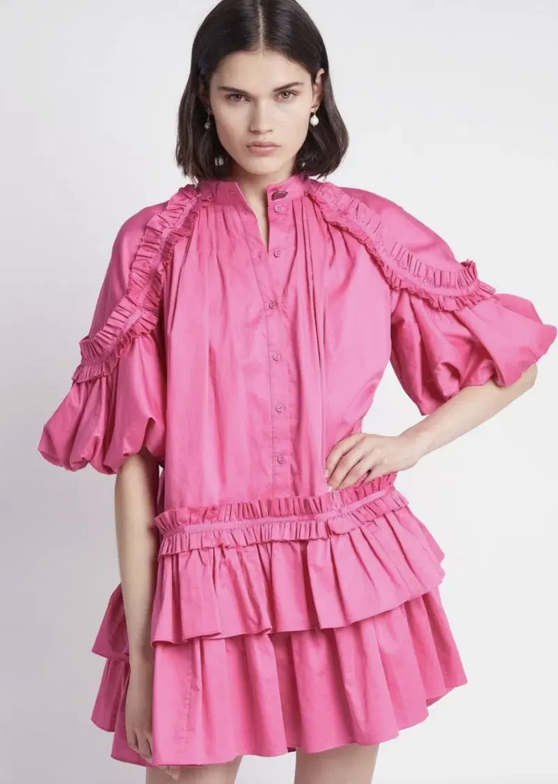 Aje Heritage Mini Dress in Pink - Size 6 - Image 3