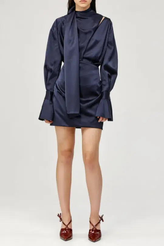 Acler Soto Mini Dress Navy Size 6 - Image 1