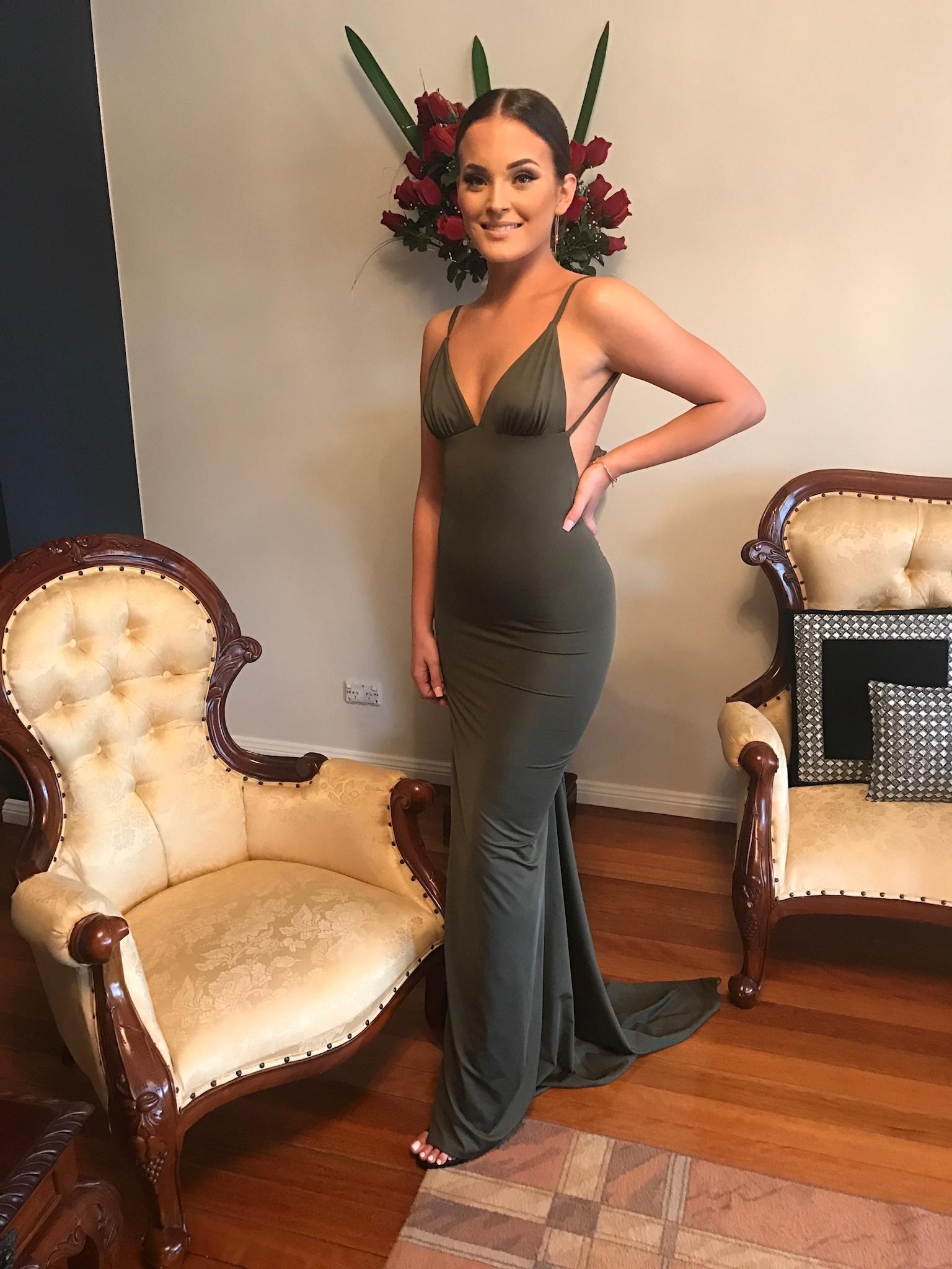 Amy Taylor Collection Aurora Gown Green Size 10 - Image 1