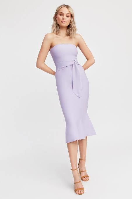 Kookai Florida Strapless Midi Dress Purple Size 10 - Image 2