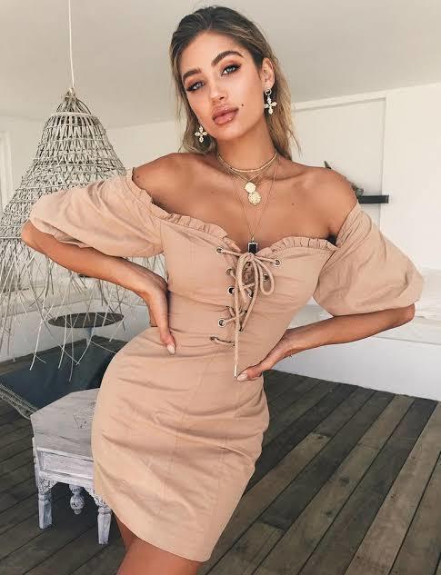 I Am Gia Alya Dress Brown Size 8 - Image 3