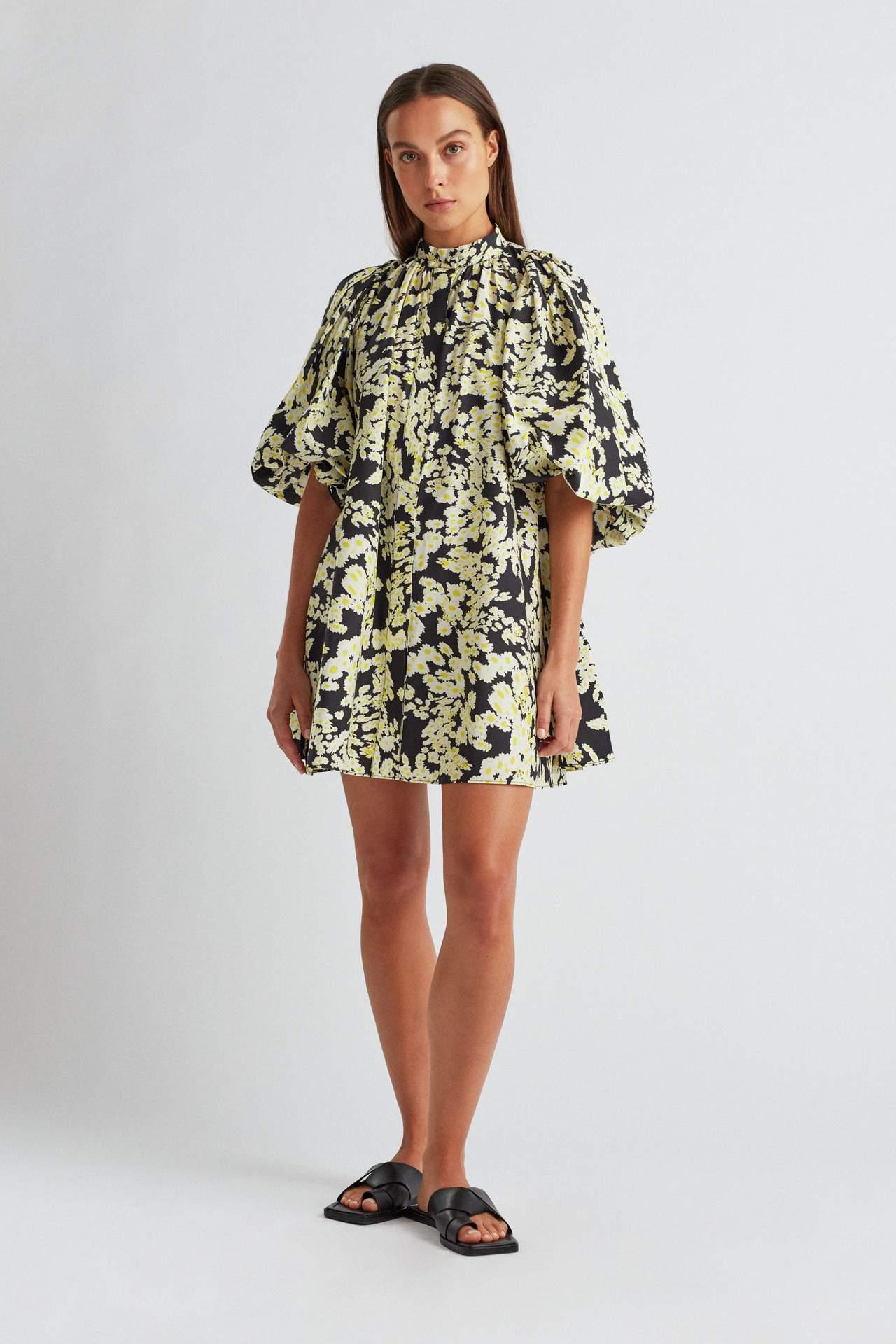 Camilla and Marc Ellie Mini Dress Print Yellow Size 10 - Image 3