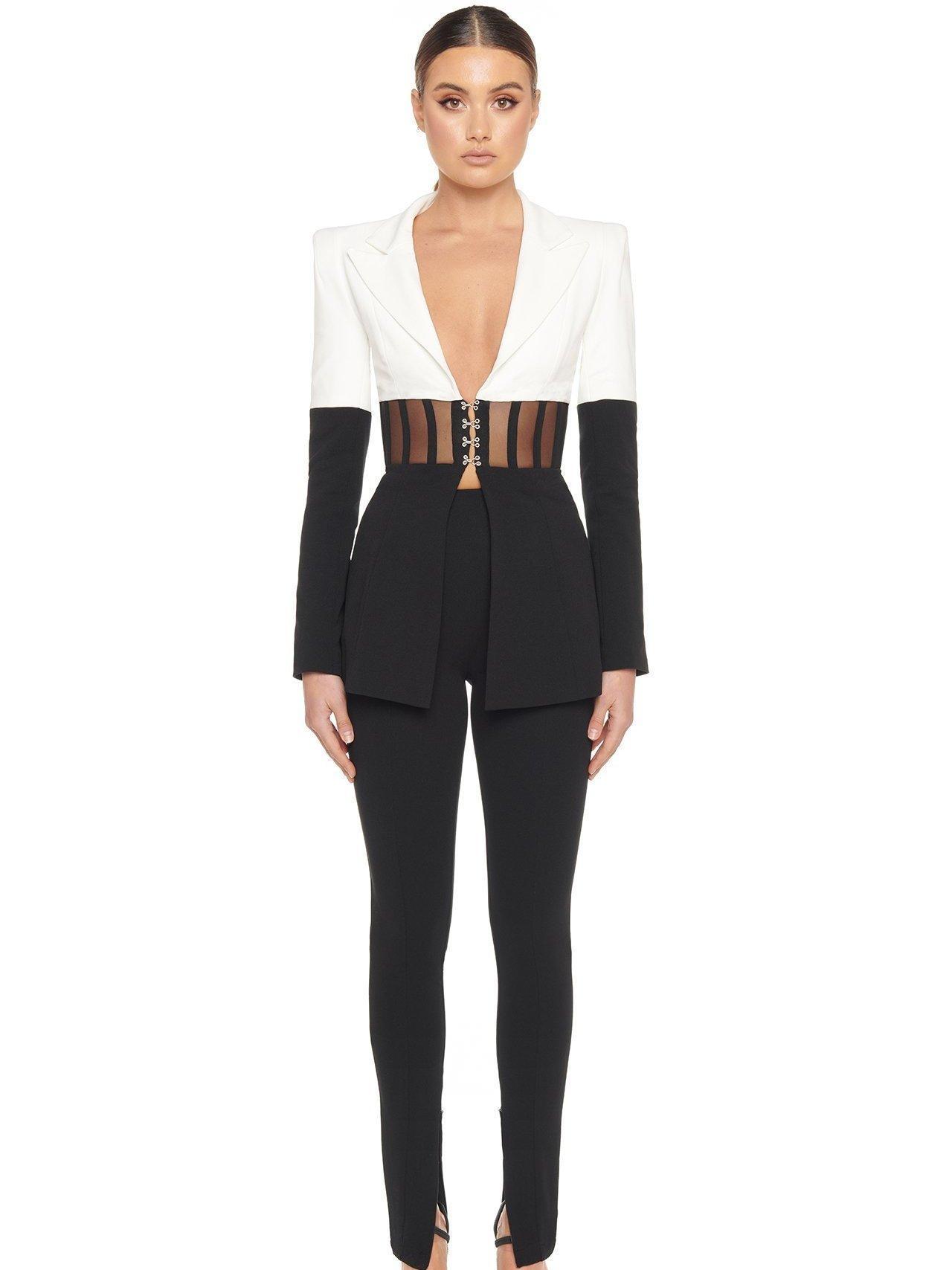 Eliya The Label Kira Blazer Black White Size 10  - Image 1