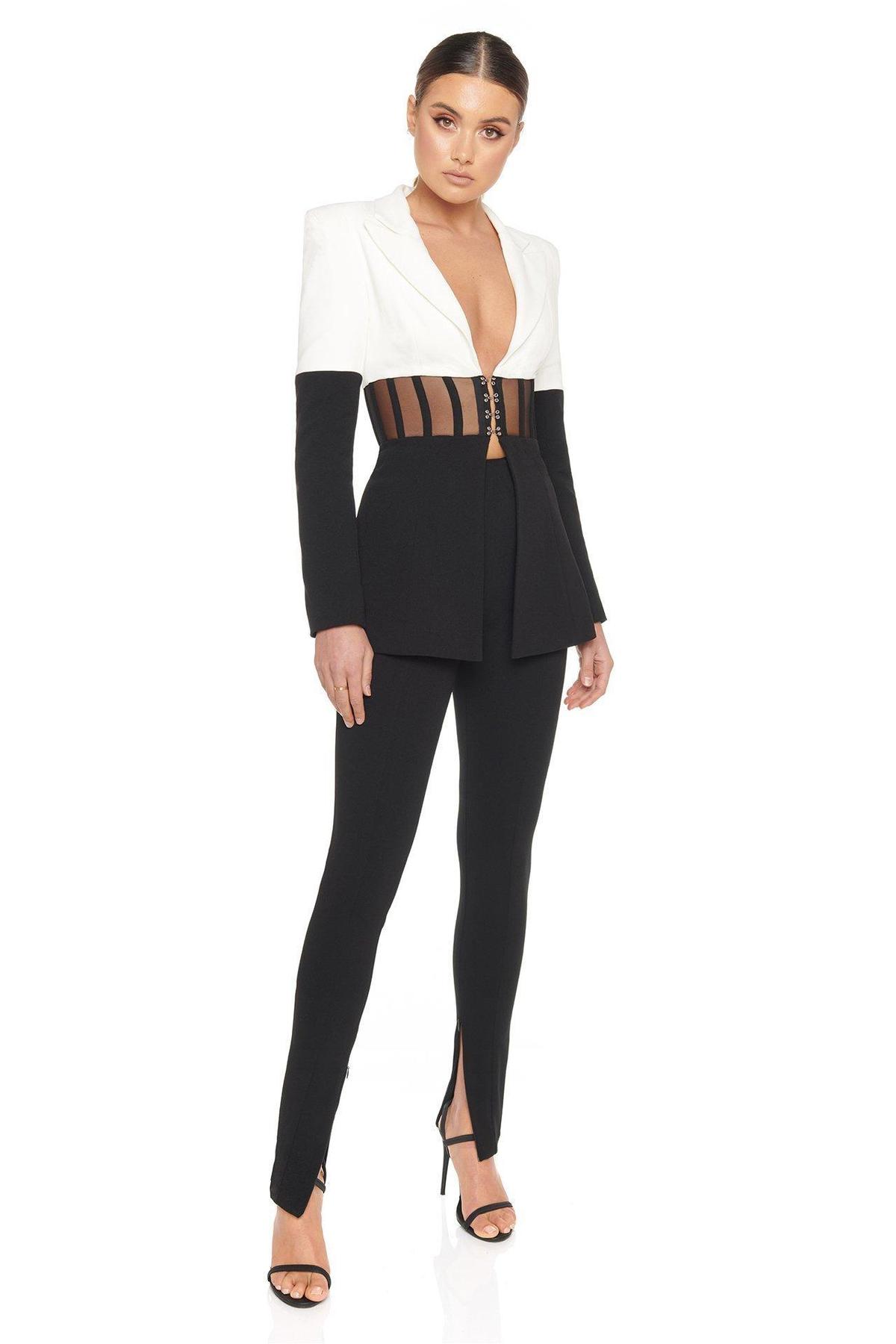 Eliya The Label Kira Blazer Black White Size 14 - Image 3