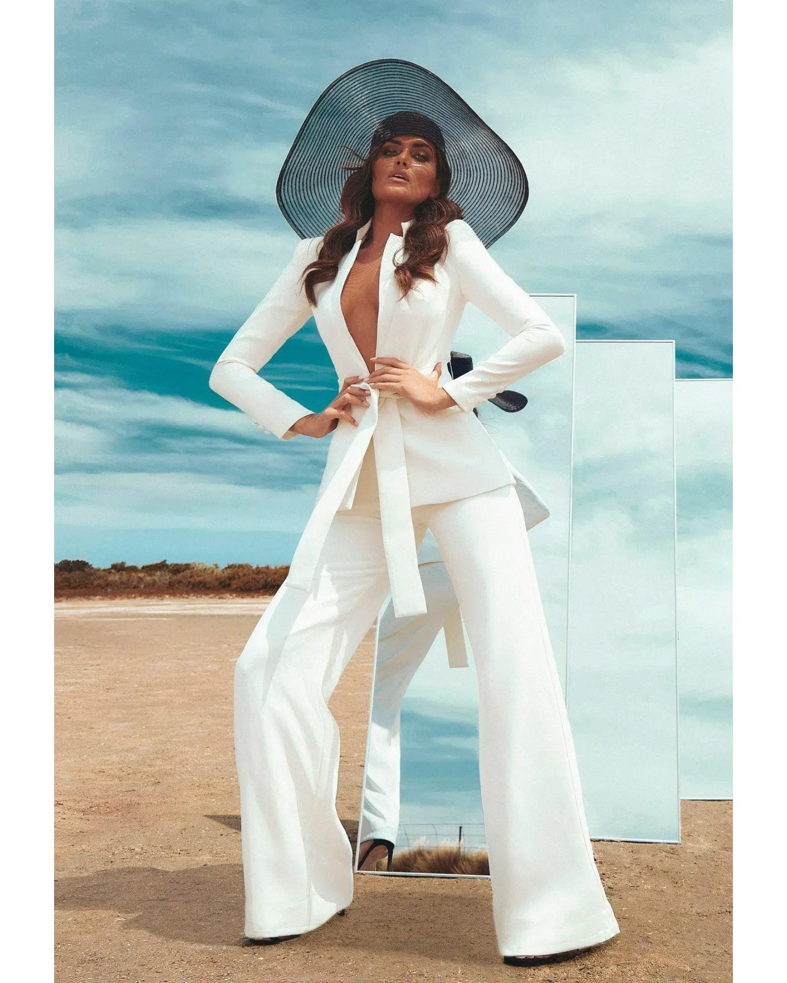 Bianca & Bridgett Ella Pant White Size AU 12 - Image 1