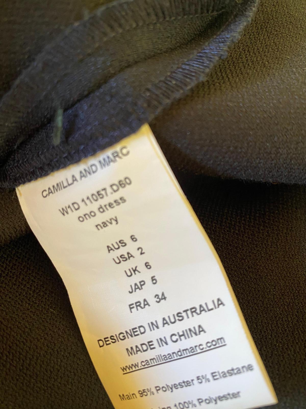 Camilla and Marc Ono Dress Navy Blue Size 6 - Image 6