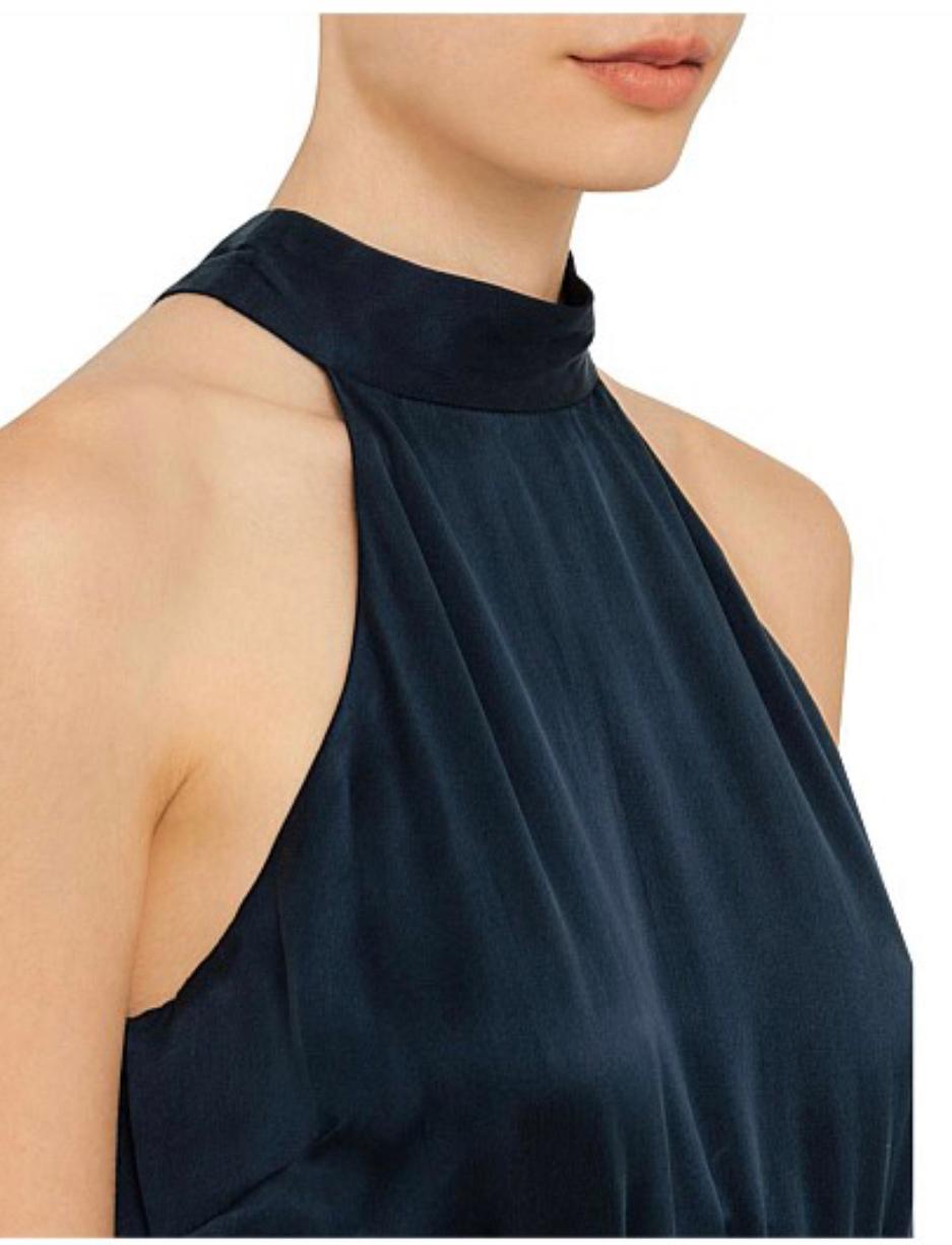 Zimmermann Sueded Picnic Midi Dress Navy Size 0 / AU 8 - Image 4