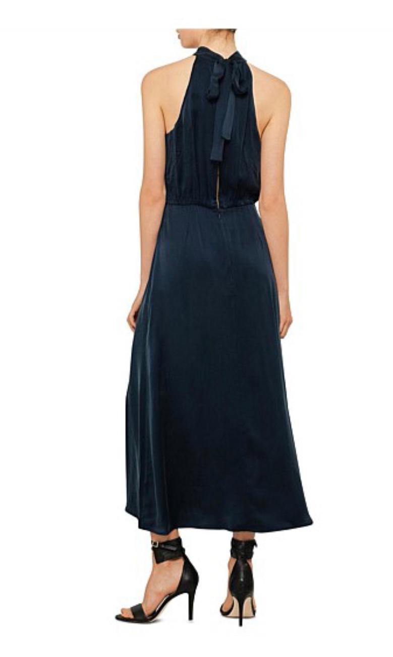 Zimmermann Sueded Picnic Midi Dress Navy Size 0 / AU 8 - Image 2
