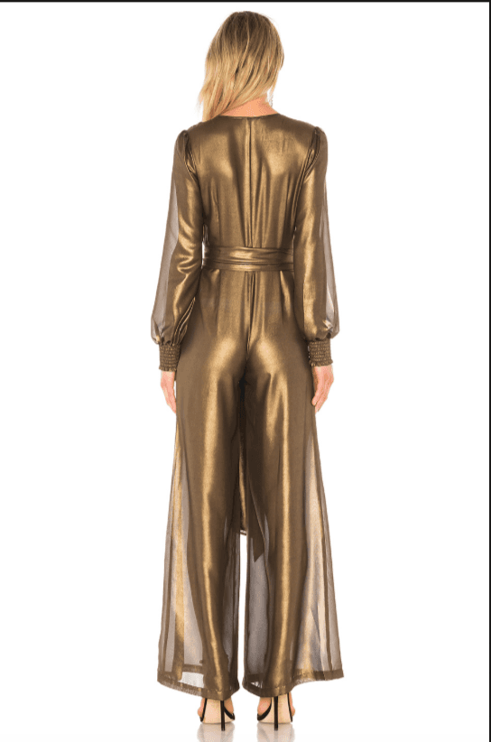 Dress 655 in Gold Lurex size 6 - Image 2