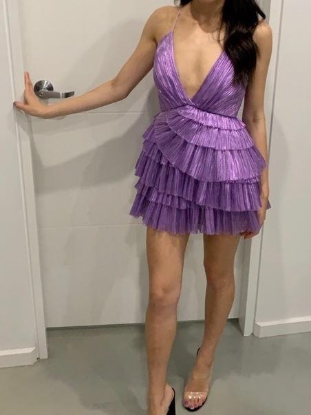 Alice McCall Don’t Be Shy Mini Dress Purple Size 4 - Image 2