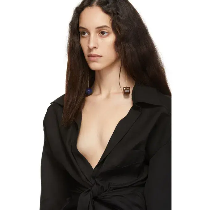 Jacquemus La Chemise Pavia Shirt Black Size 8 - Image 3