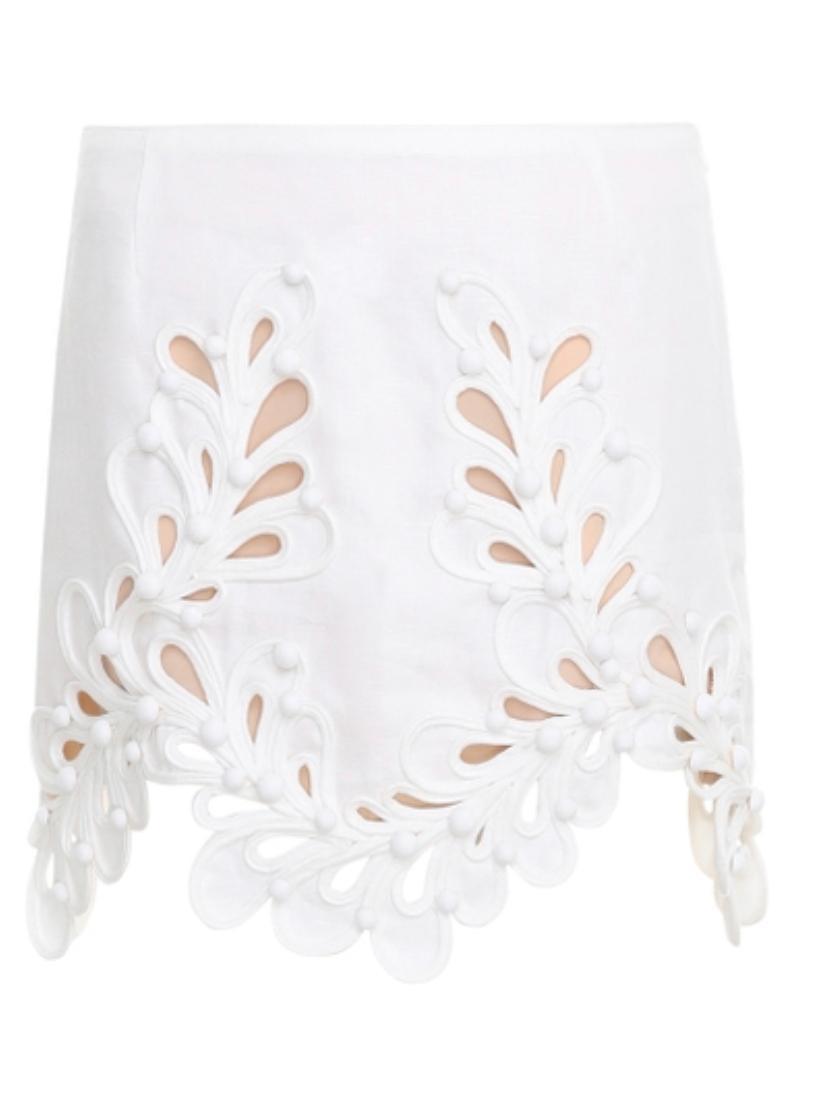 Zimmermann Brightside Rouleaux Bodice Size 8 and Mini Skirt Size 6 Set Ivory - Image 6