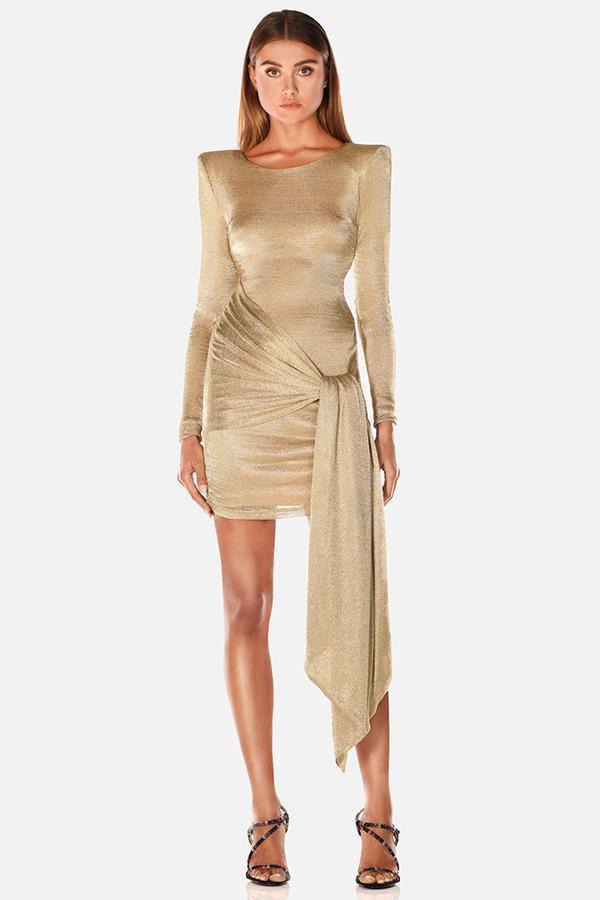 MISHA Sahara Mini Dress Gold Size 6/XS - Image 1