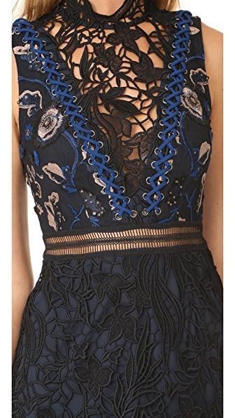 Self Portrait Clementine Mini Dress Black Size 4 - Image 3