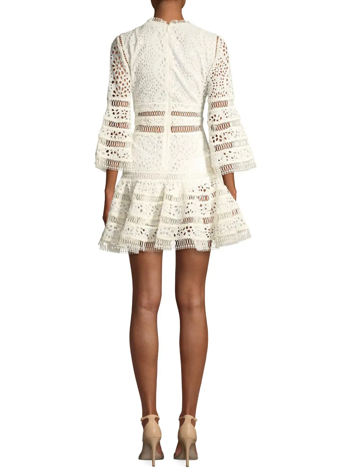 Zimmermann Lovelorn Flutter Mini Dress Ivory Size 0 / AU 8 - Image 3