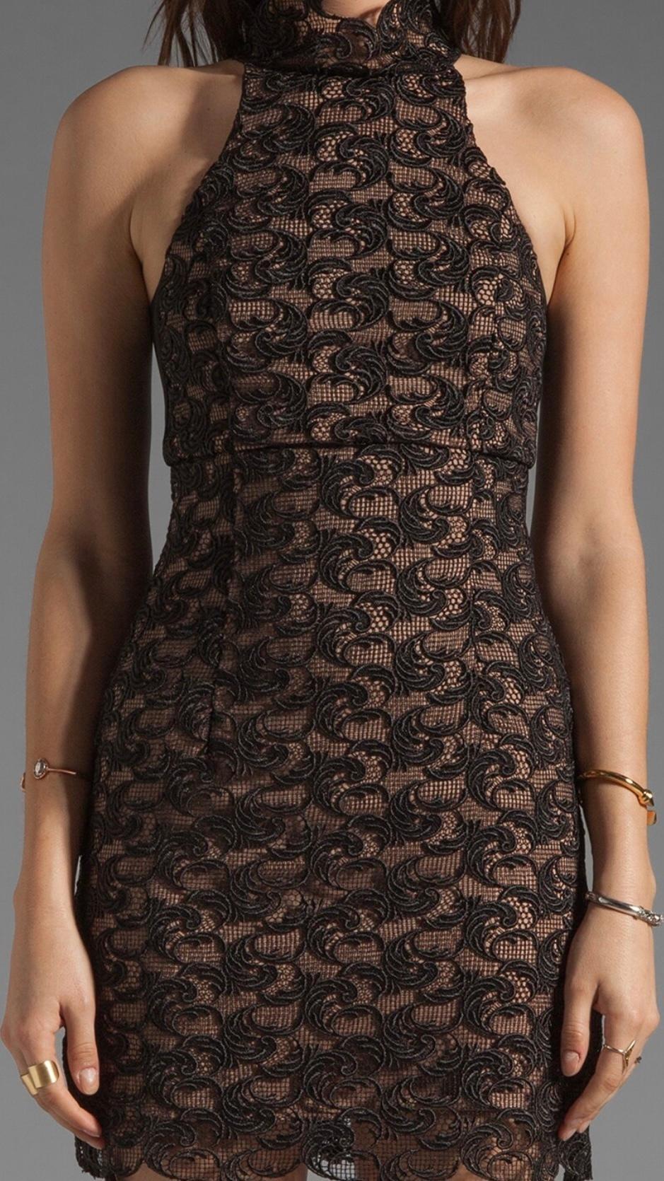 Camilla and Marc Light and Shade Paneled Lace Dress Black Size 8 - Image 3