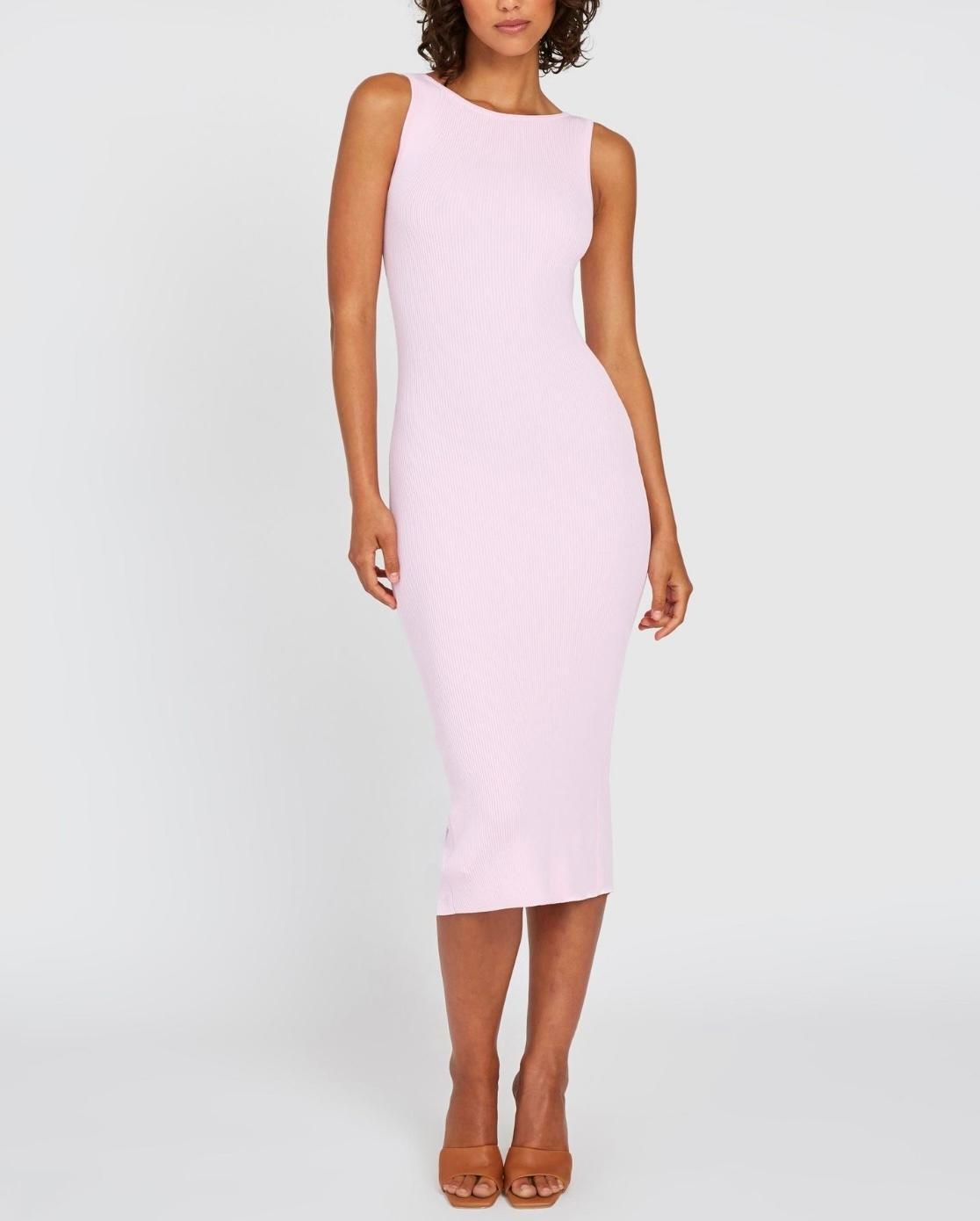 BY JOHNNY. - Alice Split Knit Dress - Light Pink - Image 3