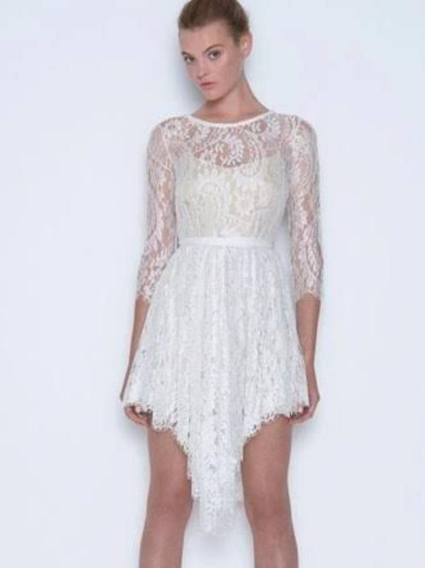 Lover Serpent Lace Dress Ivory 12 for rent on The Volte - main image