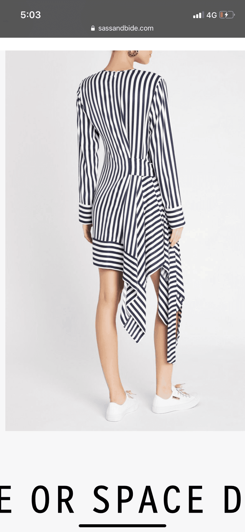 Sass and Bide Time or Space Stripe Dress Size 8 - Image 1