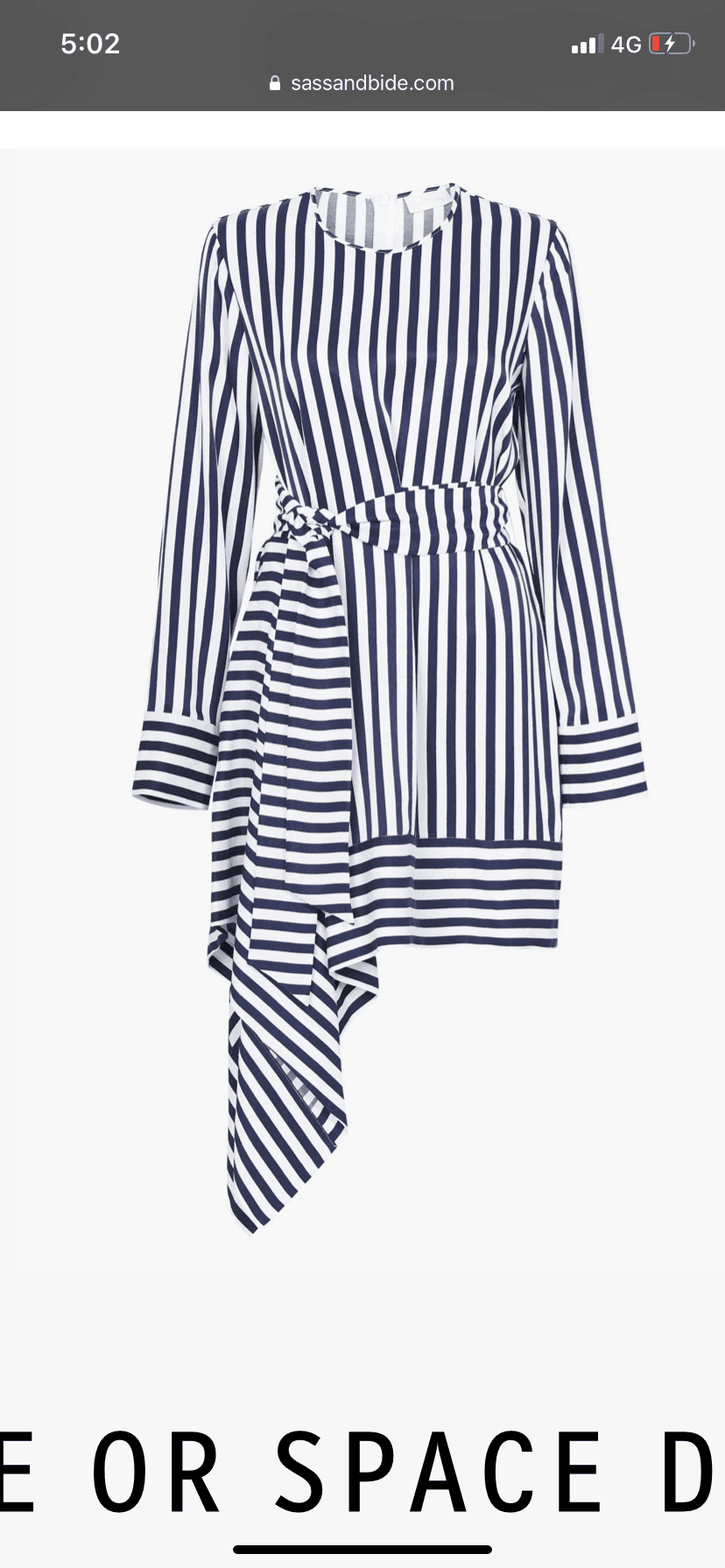 Sass and Bide Time or Space Stripe Dress Size 8 - Image 2