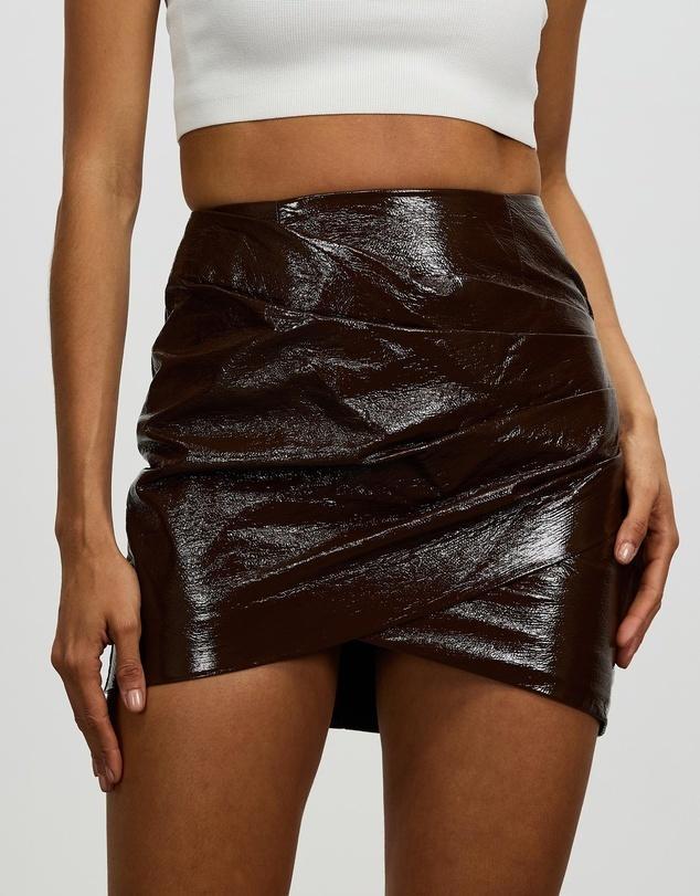 Bec & Bridge Babette Mini Skirt Brown Size 10 - Image 1