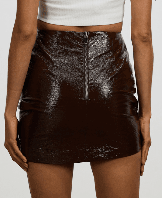 Bec & Bridge Babette Mini Skirt Brown Size 10 - Image 2