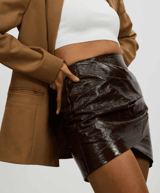Bec & Bridge Babette Mini Skirt Brown Size 10 - Image 3