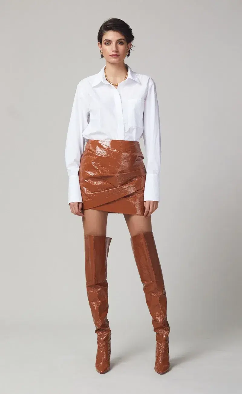 Bec & Bridge Babette Mini Skirt Brown Size 10 - Image 1