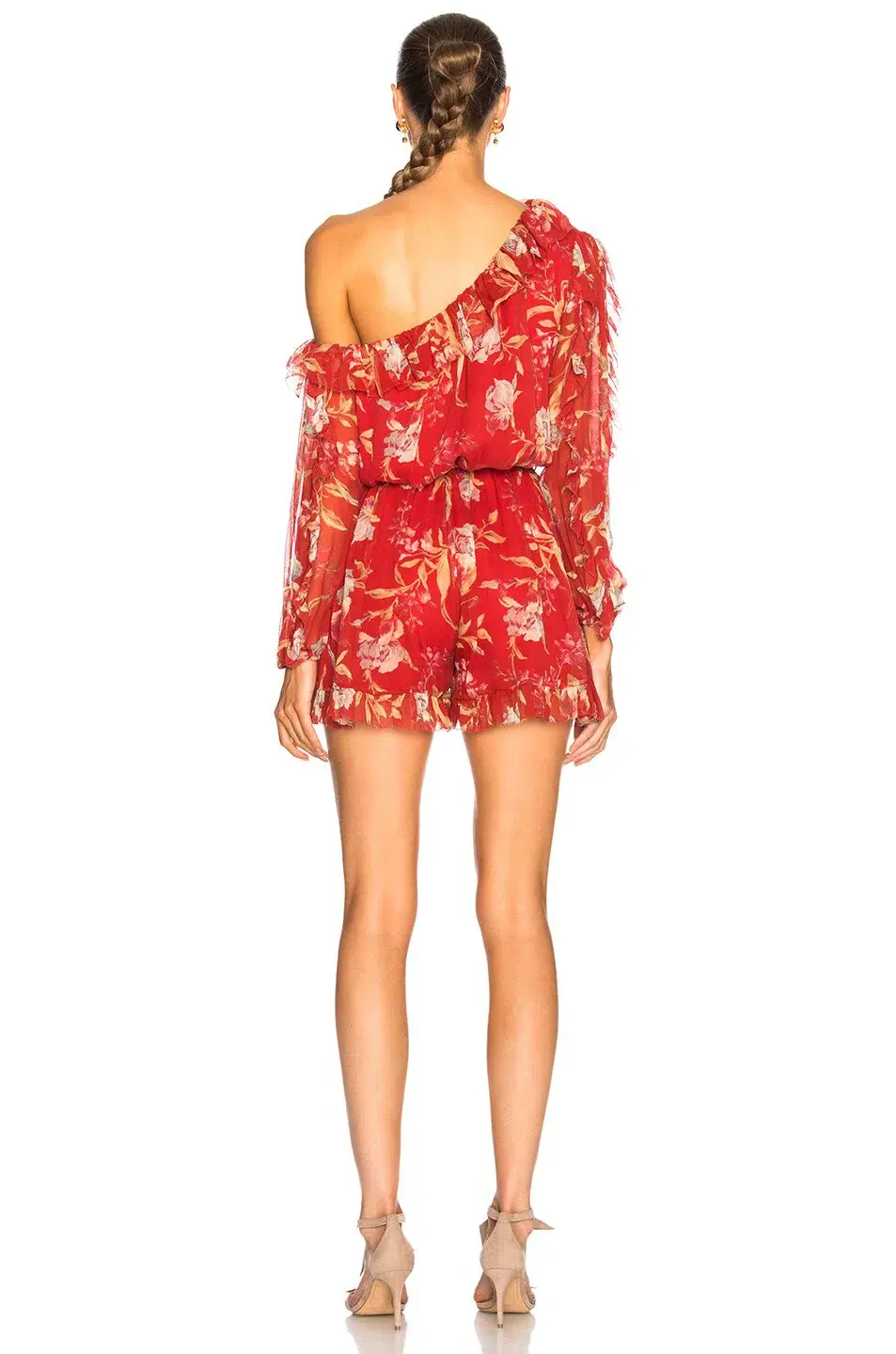 Zimmermann Corsair Iris Playsuit Red Floral Size 0 / AU 8 - Image 2