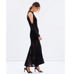 White Suede Time Stops Fishbone dress - Image 4