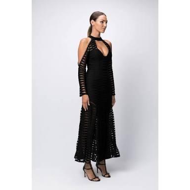 White Suede Time Stops Fishbone dress - Image 2