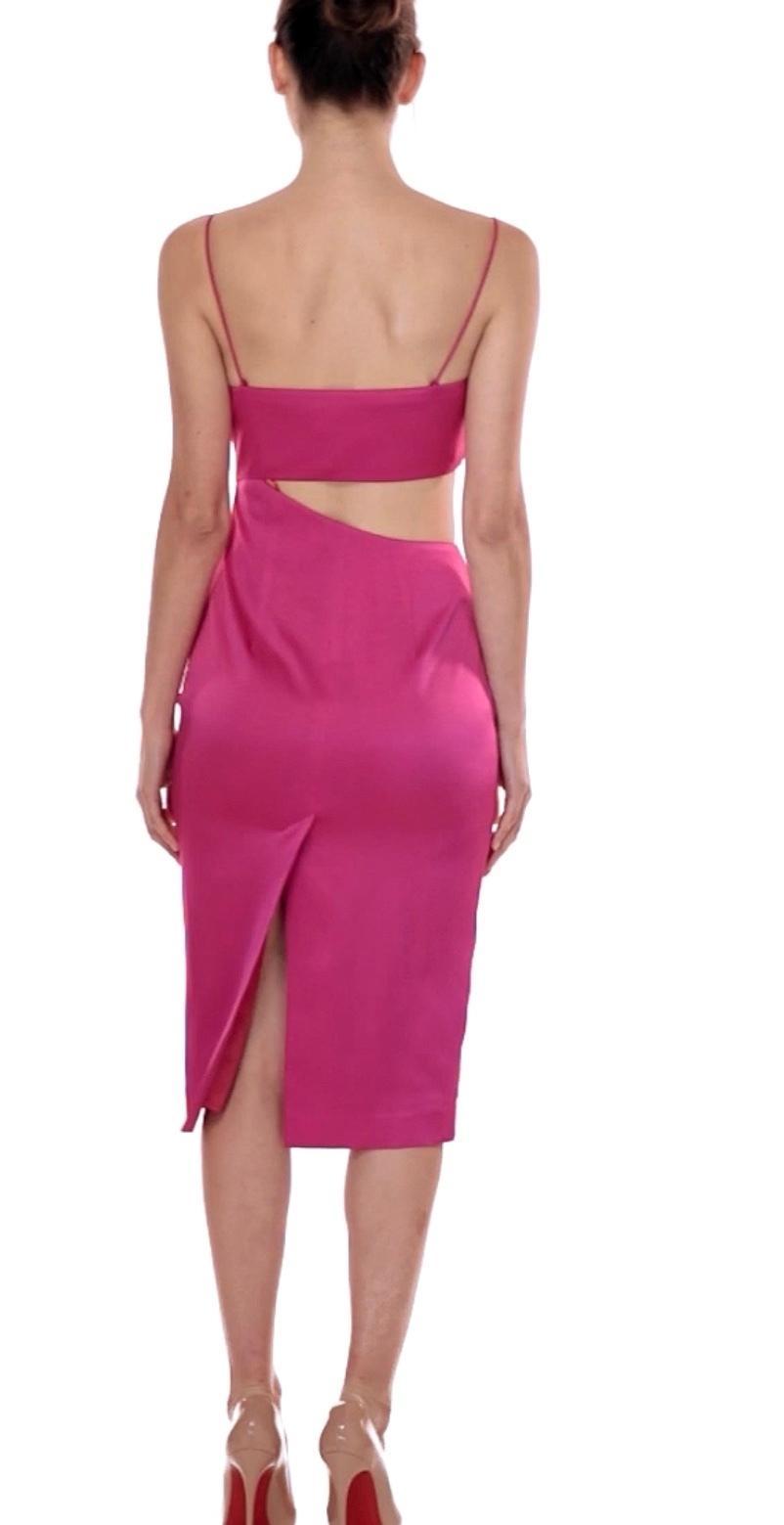 MISHA Selina Slip Midi Dress Pink Size 6/XS - Image 3