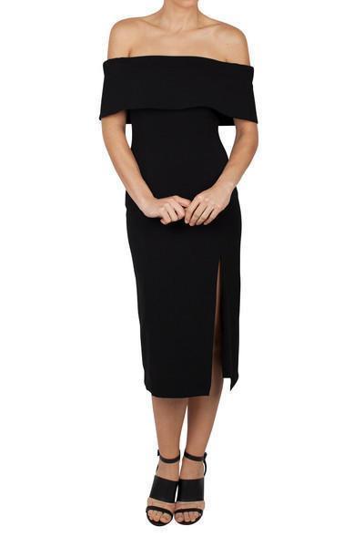 Kookaï Positano black midi dress Size 6 for rent on The Volte - main image