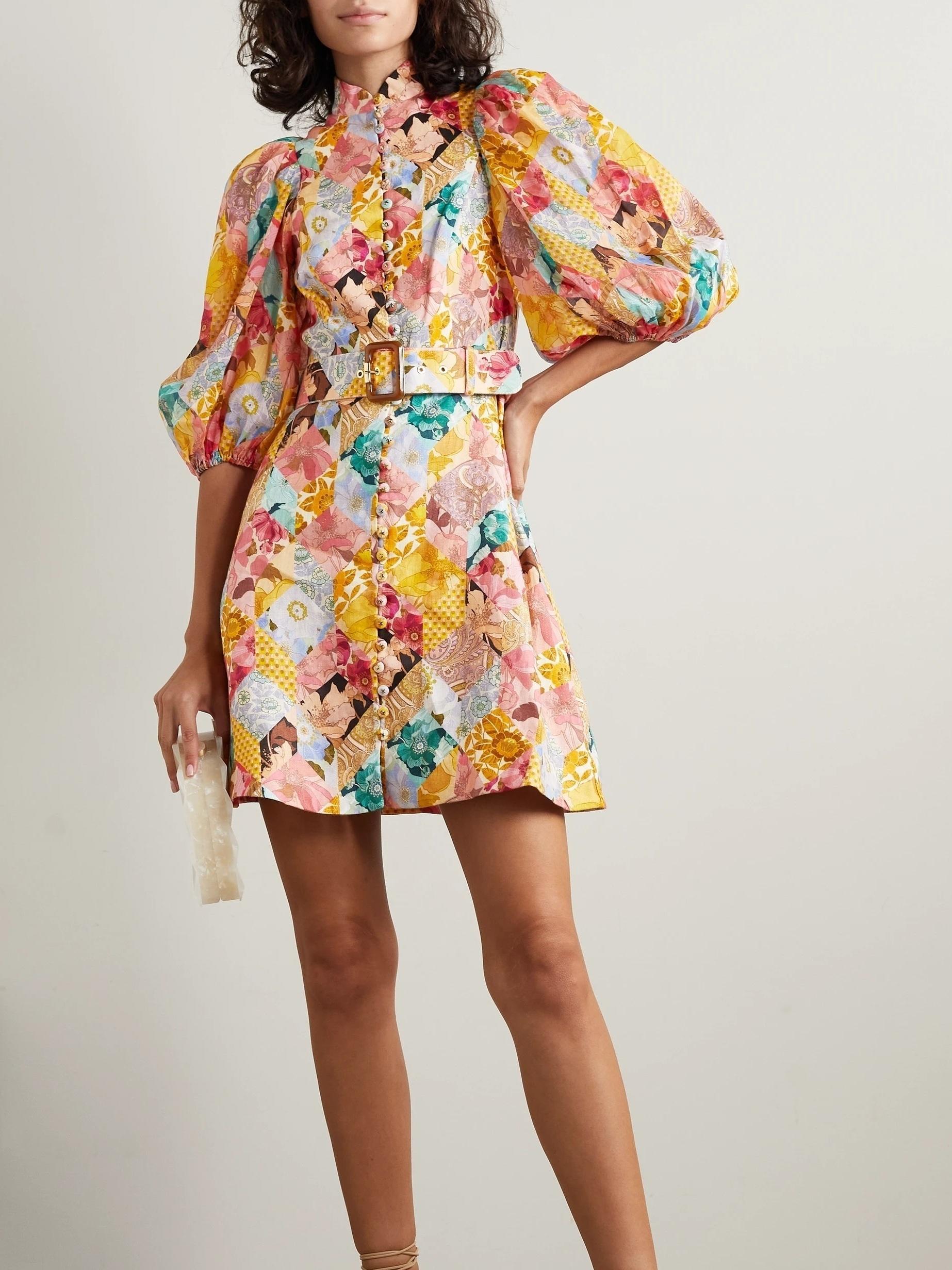 Zimmermann Tempo Kaleidoscope Mini Dress Print Size 8 - Image 1