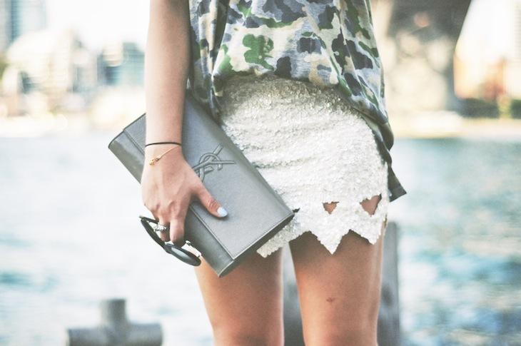 Aje catara barnacle mini skirt for rent on The Volte - main image