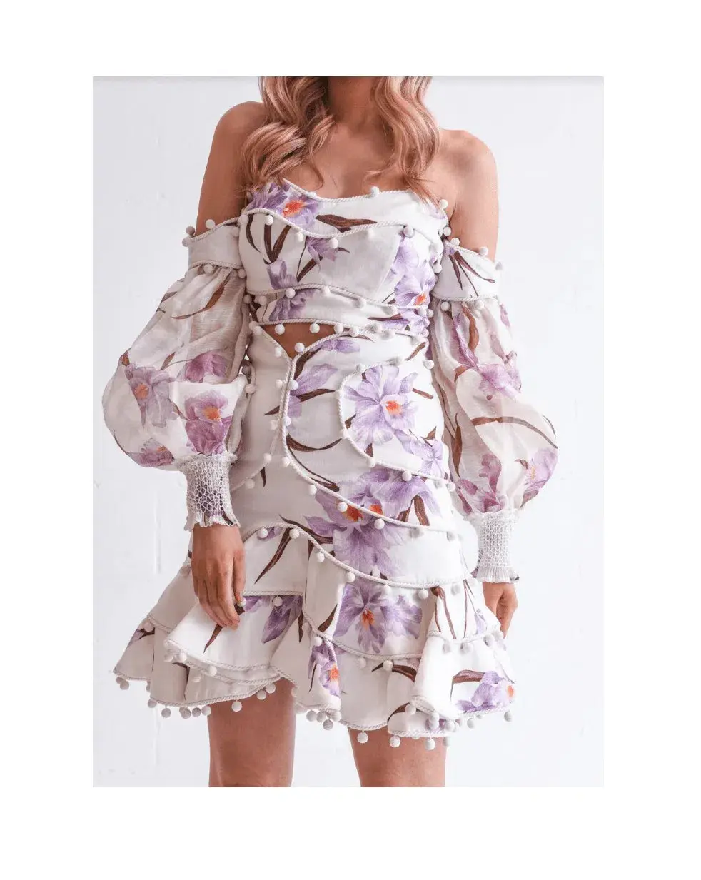 Zimmermann Corsage Bauble Bodice and Mini Skirt Set in Orchid Size 1 / Au 10 - Image 2