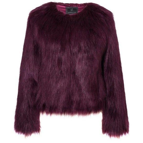 Unreal Fur Dream Jacket in Plum size 8  for rent on The Volte - main image
