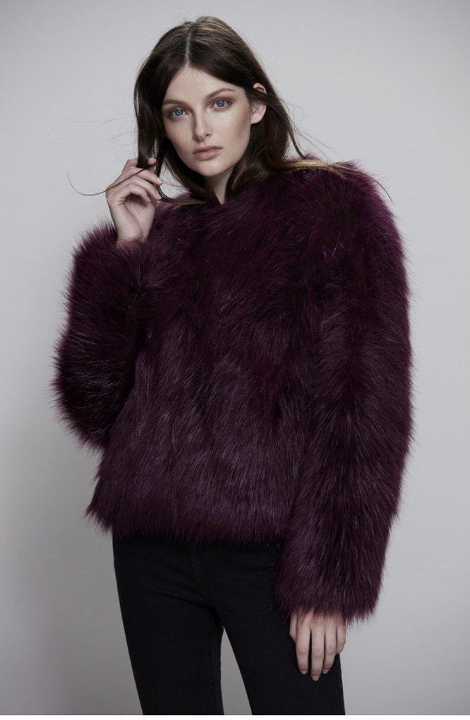 Unreal Fur Dream Jacket in Plum size 8  - Image 4