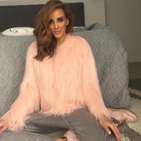 UNREAL FUR UNREAL DREAM JACKET – PINK size medium  for rent on The Volte - main image