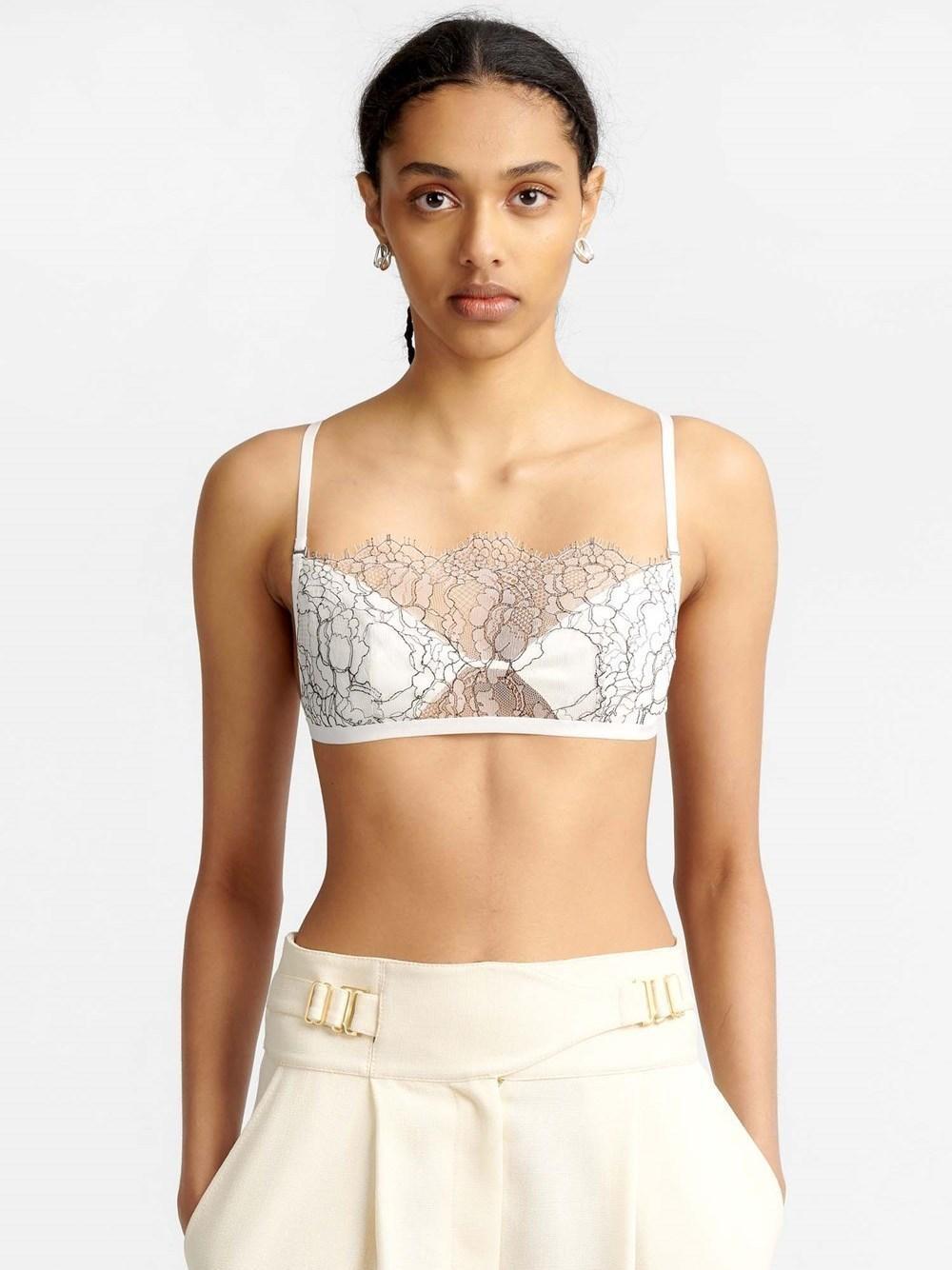 Dion Lee Trace Lace Bandeau white size 8 - Image 1