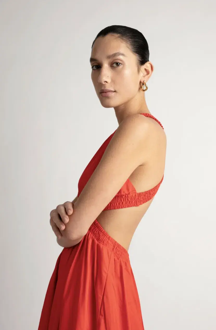 Camilla and Marc Pollina Midi Dress Red Size 10 - Image 2